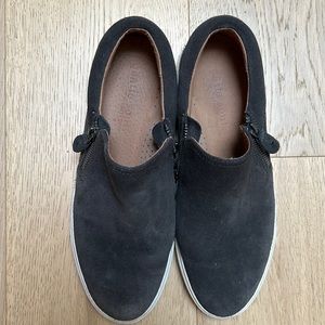 Gentle Souls, suede slip ons.